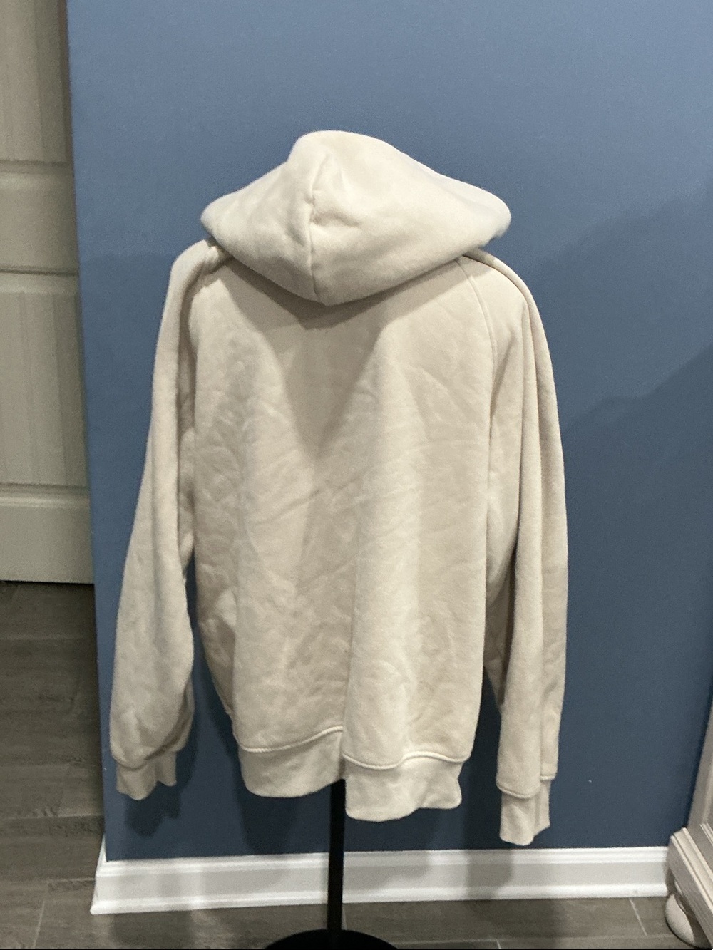 COMFRT Logo Hooded Sweatshirt in Light Cream - Picture 2 of 3